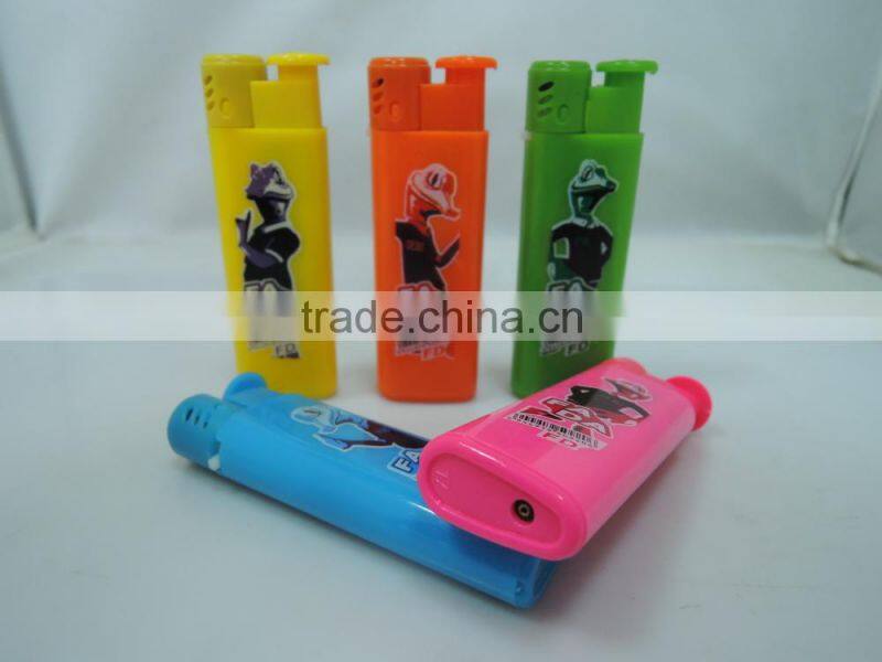 Five solid color jet flame plastic rechargeable electric cigarette butane gas customized logo lighter