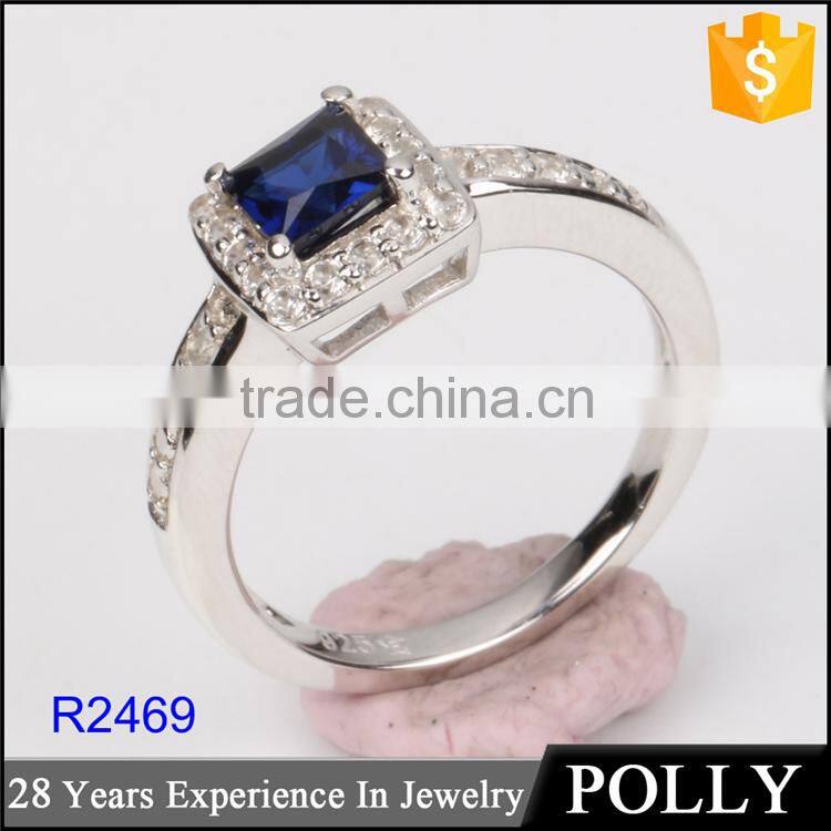 Fashion women's engagement ring 18k white gold jewelry diamond wedding ring