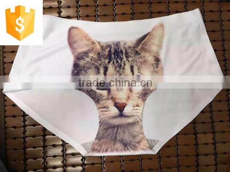 Lady's new design seamless panty in print logo and picture