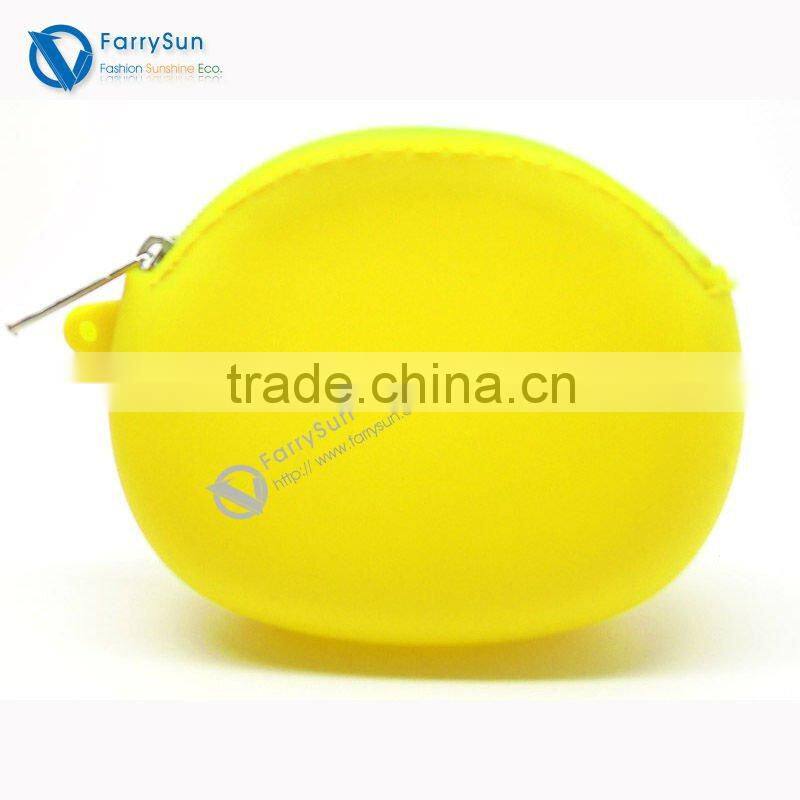 Fancy girls silicone mini bag with zipper&kiss lock