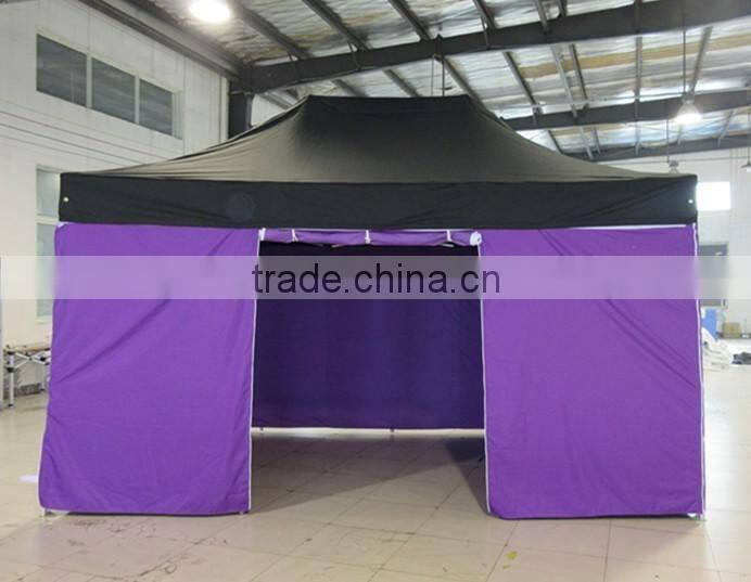 3m x4.5m small hexagon folding gazebo with window and door walls