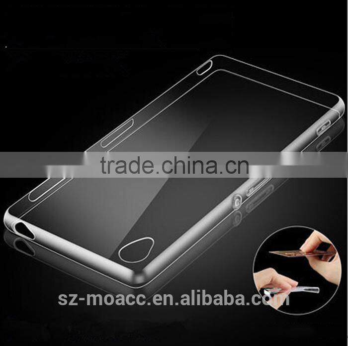 Hot selling soft clear transparent TPU case for sony xperia z3