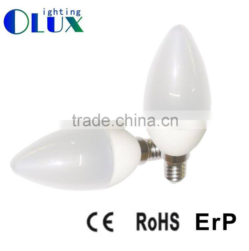 360degree led lighting Fully glass housing E27 C30 led lamp 4W 300lm C30 2835smd Candle bulbs AC220-240V C30 LED