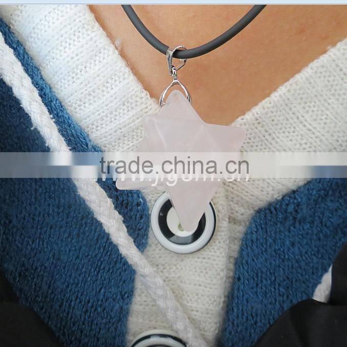 Alibaba Family Natural Crystal Merkaba Charm pendant Wholesale Merkaba Pendant