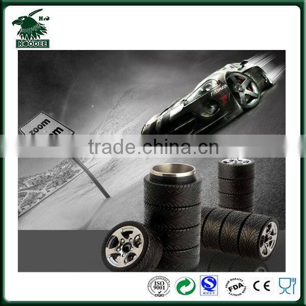 Fashion tyre Double wall stainless steel Ttyre mug