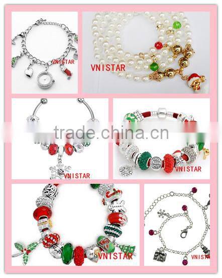 Vnistar wholesale Latest Christmas jewelry Luminous necklace lovely cat pendent for party VN023