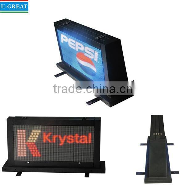 Outdoor Full Color Duoble Sided Willess Control LED Taxi Top Sign