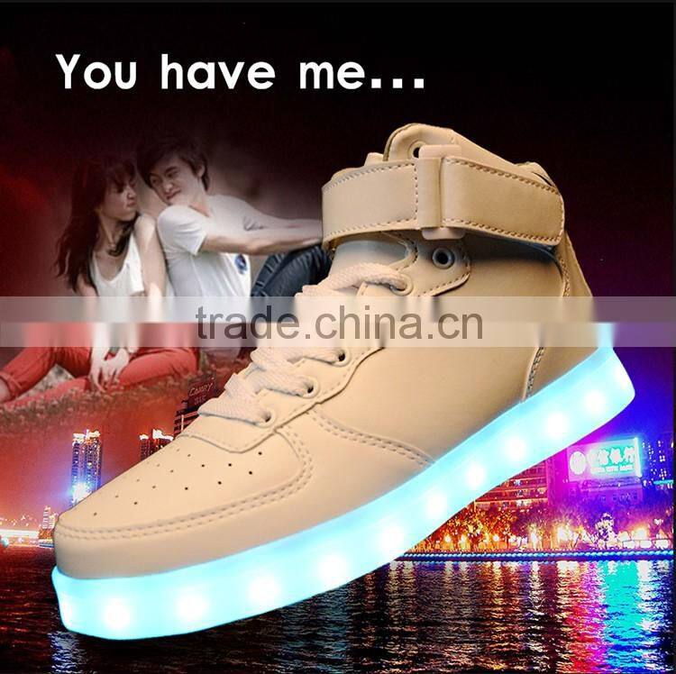 Dubai shoes 2016 summer LED shoes glowing flashing shoes adult