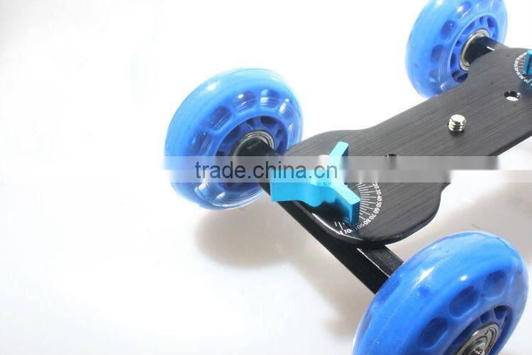 Blue Skater Dolly Table top slider Super mute for DSLR camera and Camcorders