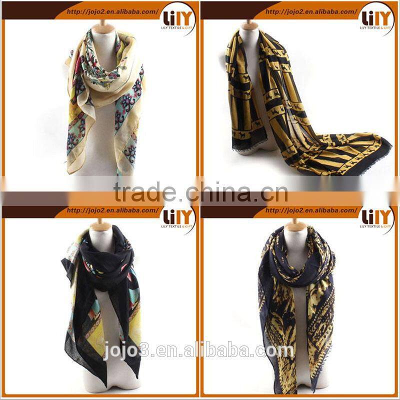 Scarf Other Scarves Shawls digital printing polyester scarf S6214