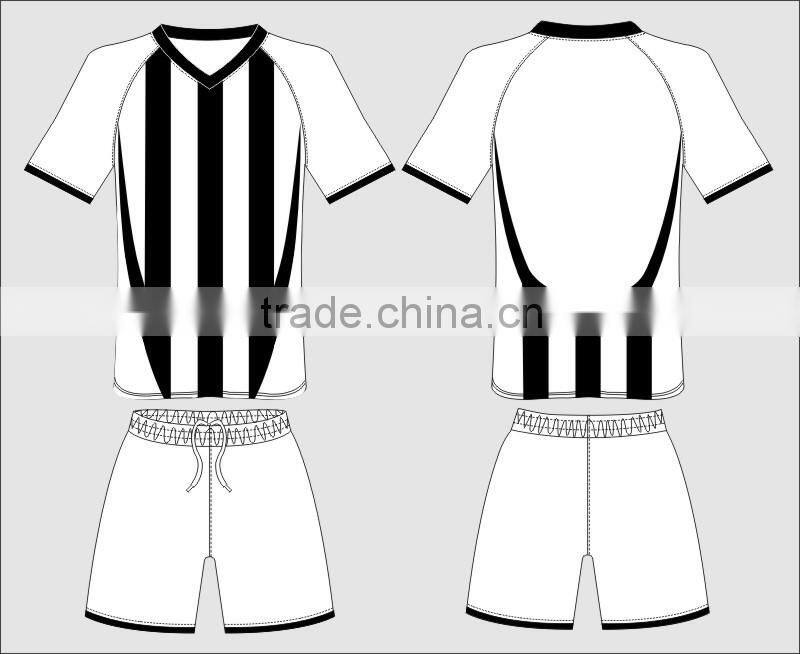 Original soccer jersey white and black made in china
