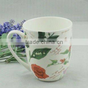 High-grade Romantic colourful handpaingting bone china coffee cup,ceramic mug cup