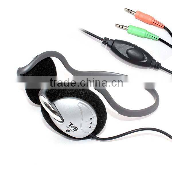Cheap goods from China noise canceling neckband headphones with microphone for computer/ laptop game
