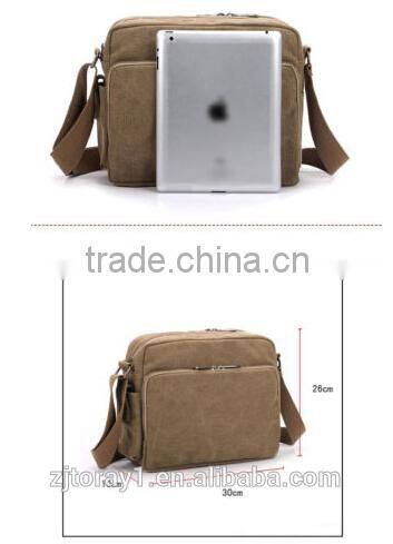 wholesale custom canvas men shoulder messenger bag