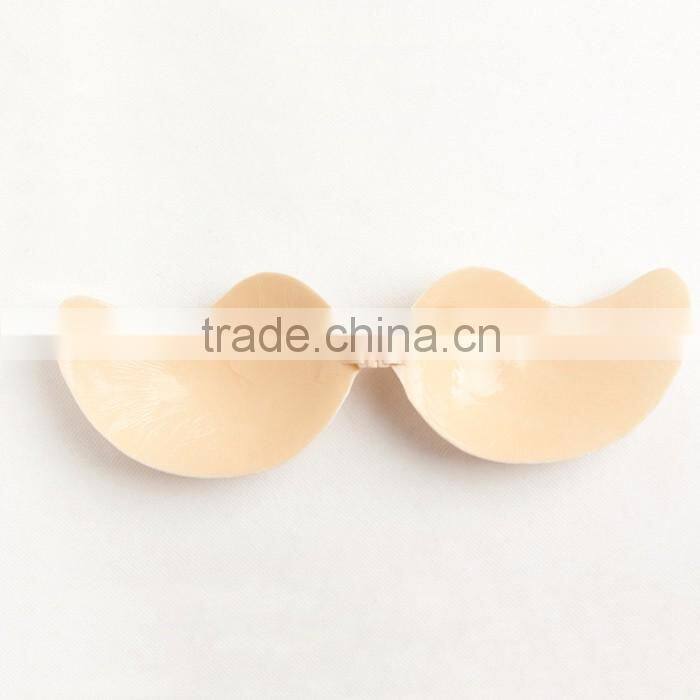 OEM Hot Nude Sexy Silicone Invisible Strapless Backless Quarter Cup Bra