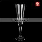 China manufacture leadfree crystal high quality 5 star hotel tulip champagne glass
