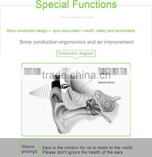 2015 New Popular Wireless Stereo Bone Conduction Bluetooth Headset