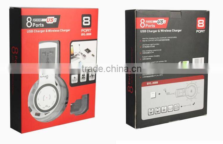 Hot selling 8 usb port charging dock multi port wireless charger