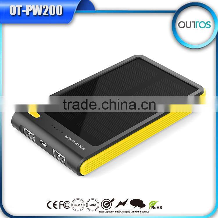 Wholesale solar cellphone charger, 6000mah solar power bank