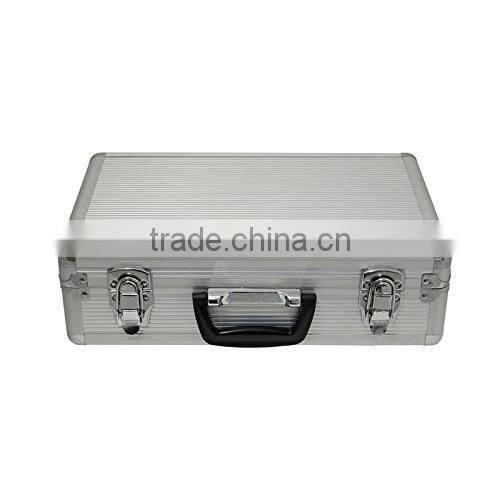 Aluminium Flight Case Microphone Camera Silver 400x240x125mm Foam Insert