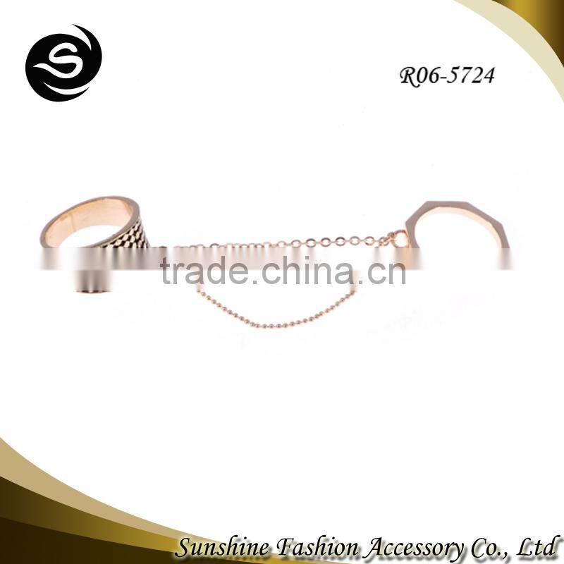 2015 fashion white paint wholesale black funny ring design animal head ring