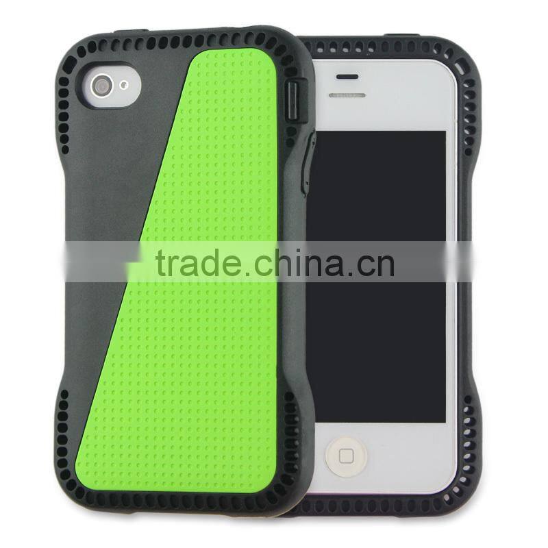 Plastic and TPU combo defender case for iPhone 4 4s