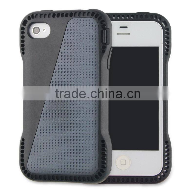 Plastic and TPU combo defender case for iPhone 4 4s