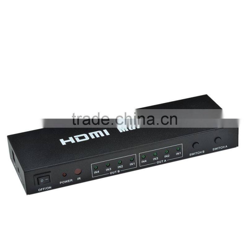 CHEERLINK HDMI True Matrix 4 in 2 out Full High Fidelity V1.3 1080p - Black