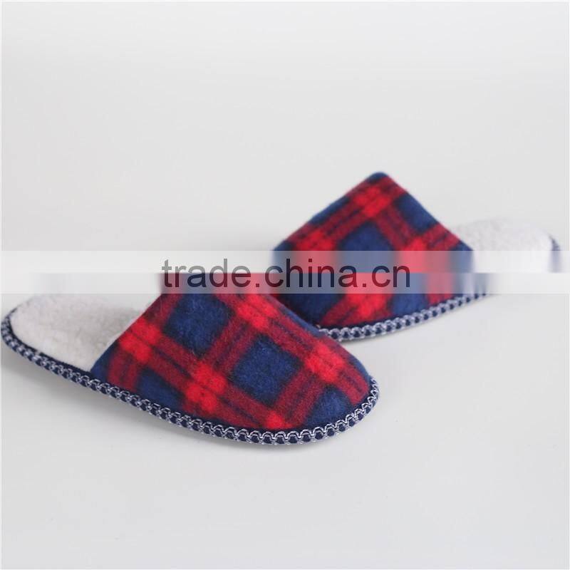 Woman and man single-faced brushed indoor slipper