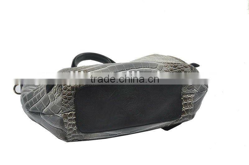 2012 new fashion croco skin pu bag ladies handbag !