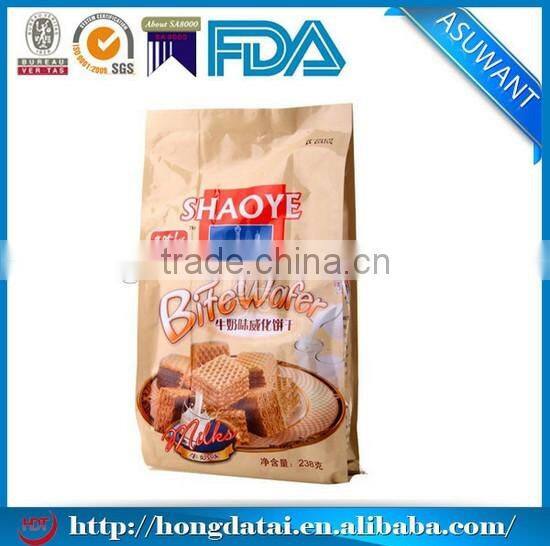 Eco-friendly cookie biodegradable foil wrapped food packing bag