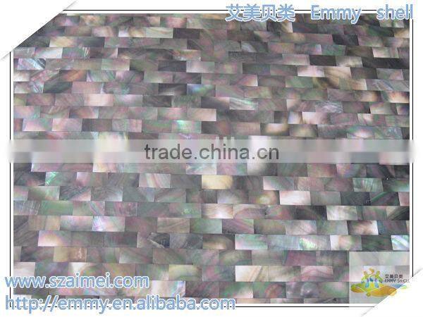 Brick shell mosaic tile gray mother of pearl mosaic wall tile