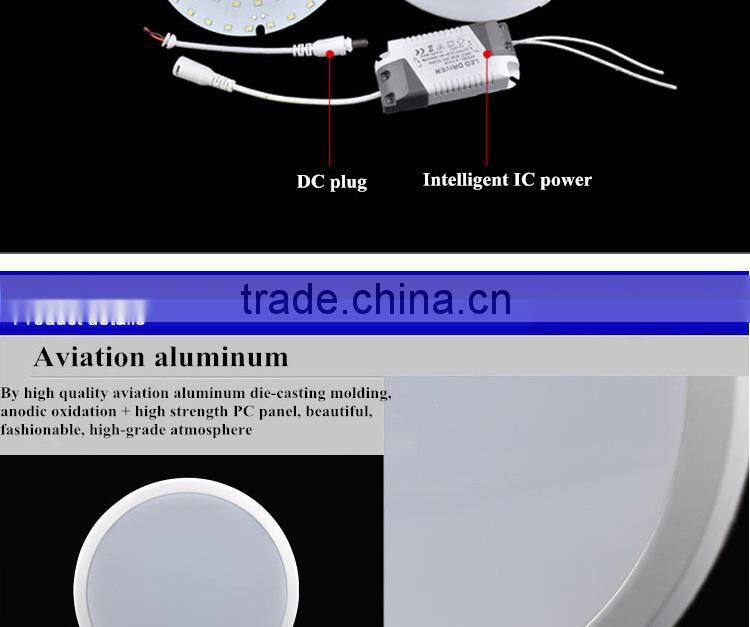 2015 New Design 18W Round/Square SMD 2835 LED Ceiling Panel Light