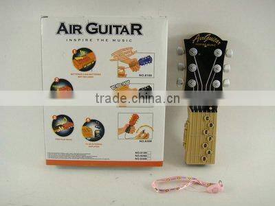 Knock jean and toy guitar