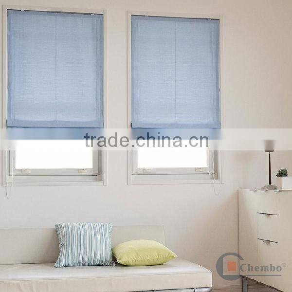 Home decor luxury tulle fabric curtain embroidery roman blinds
