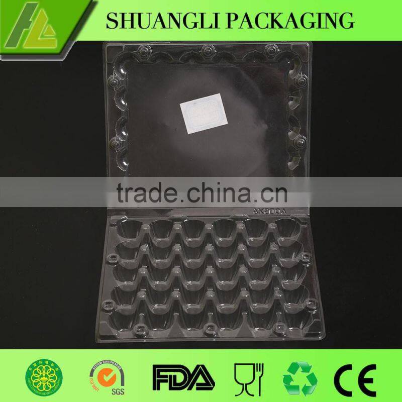 30 Packs clear transparent plastic quail egg cartons