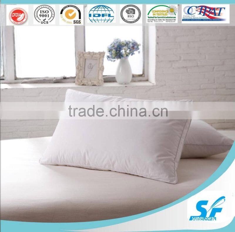 hot sale duck goose down cushion insert cotton pillow