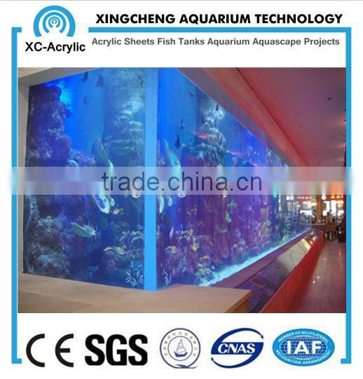 super clear large aquare acrylic fish tank of acrylic fish tank project made in China
