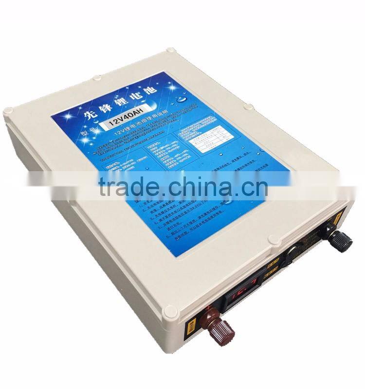 Recharger 40AH Lithium ion Battery Pack 12V DC Storage Batteries Cycle For Car E-bike