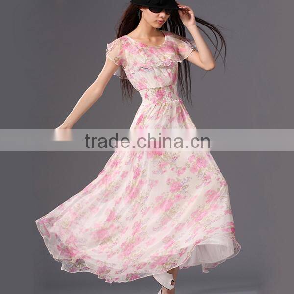 Polyester Fashinal Floral Printed Chiffon Fabric