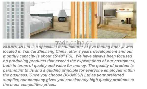 Cheap Wood Grain PVC Folding door