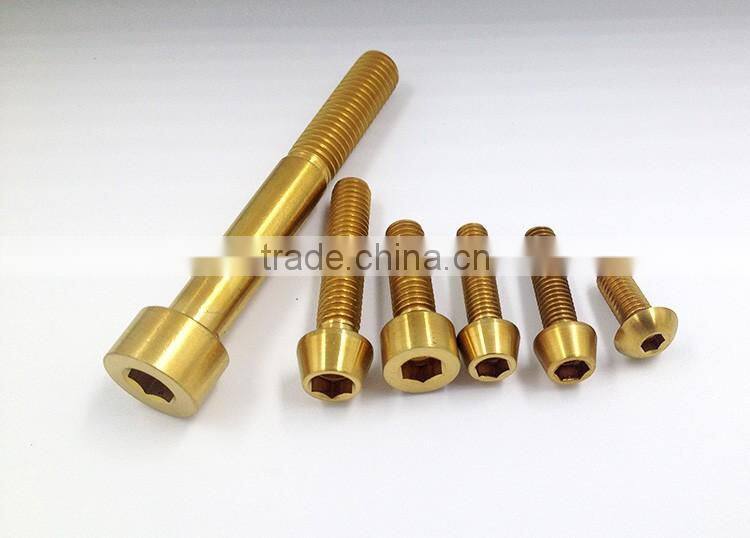 Baoji Ti Gr5 hex socket tapered torx head DIN912 titanium screw