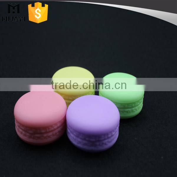 Colorful Plastic Macaron Shape empty cute Lip Balm Container