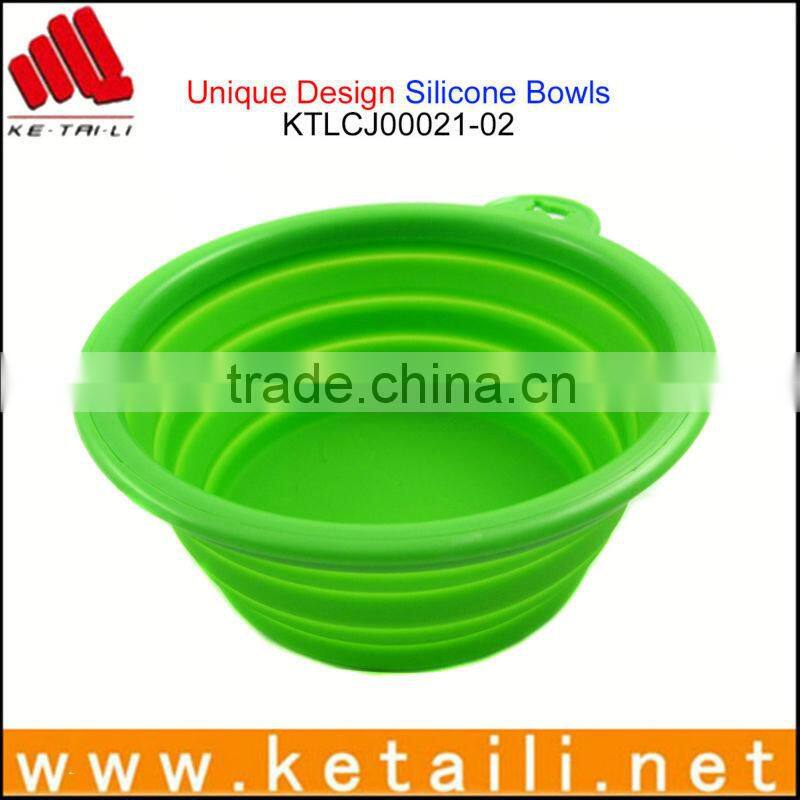 Good quality silicone folding washing up bowl, microwave safe silicone bowls