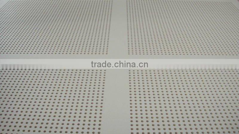 perforated plasterboard with PVC coating