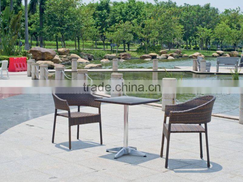 Long table rattan furniture 6 chairs restaurant dining set YPS003