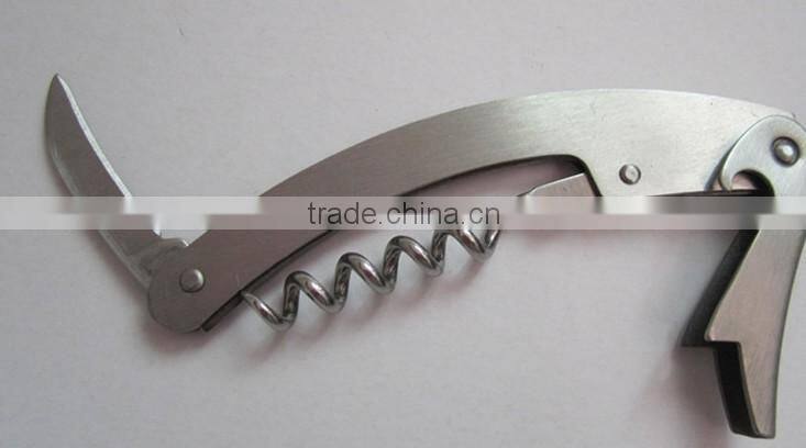 Multi-function waiters wine opener,Metal wine corkscrew with knife