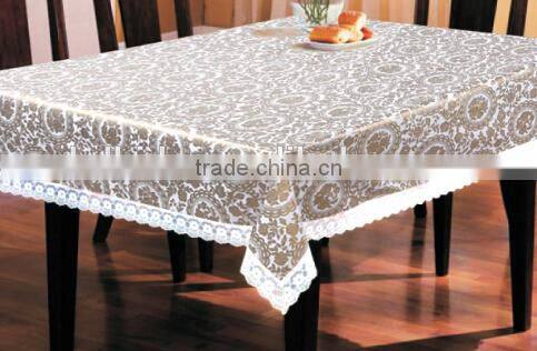 plastic printed square tablecloth, wholesale price for vinyl tablecloth
