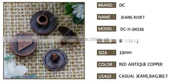 Factory Supply Denim Jeans Button and Rivet for Garment