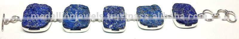 Garnet Silver Bracelet, Designer 925 SemiPrecious Silver Bracelet, 925 Sterling Silver Designer Jewelry